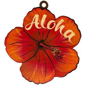 NWT | Red Hibiscus Aloha Ornament